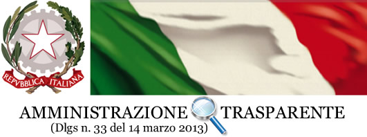 Banner ufficiale della Amministrazione Trasparente come previsto dalla normativa vigente